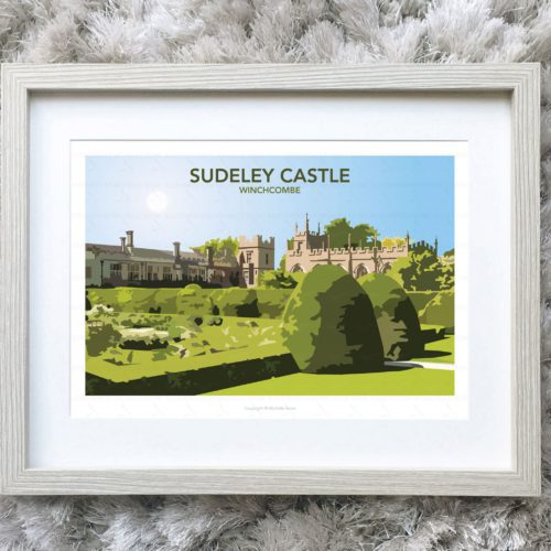 Framed illustration of Sudeley Castle