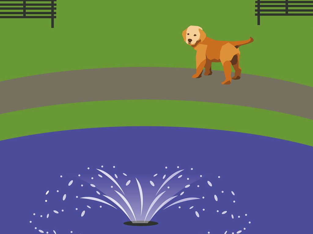 Close up of illustration of Pittville Park, Cheltenham