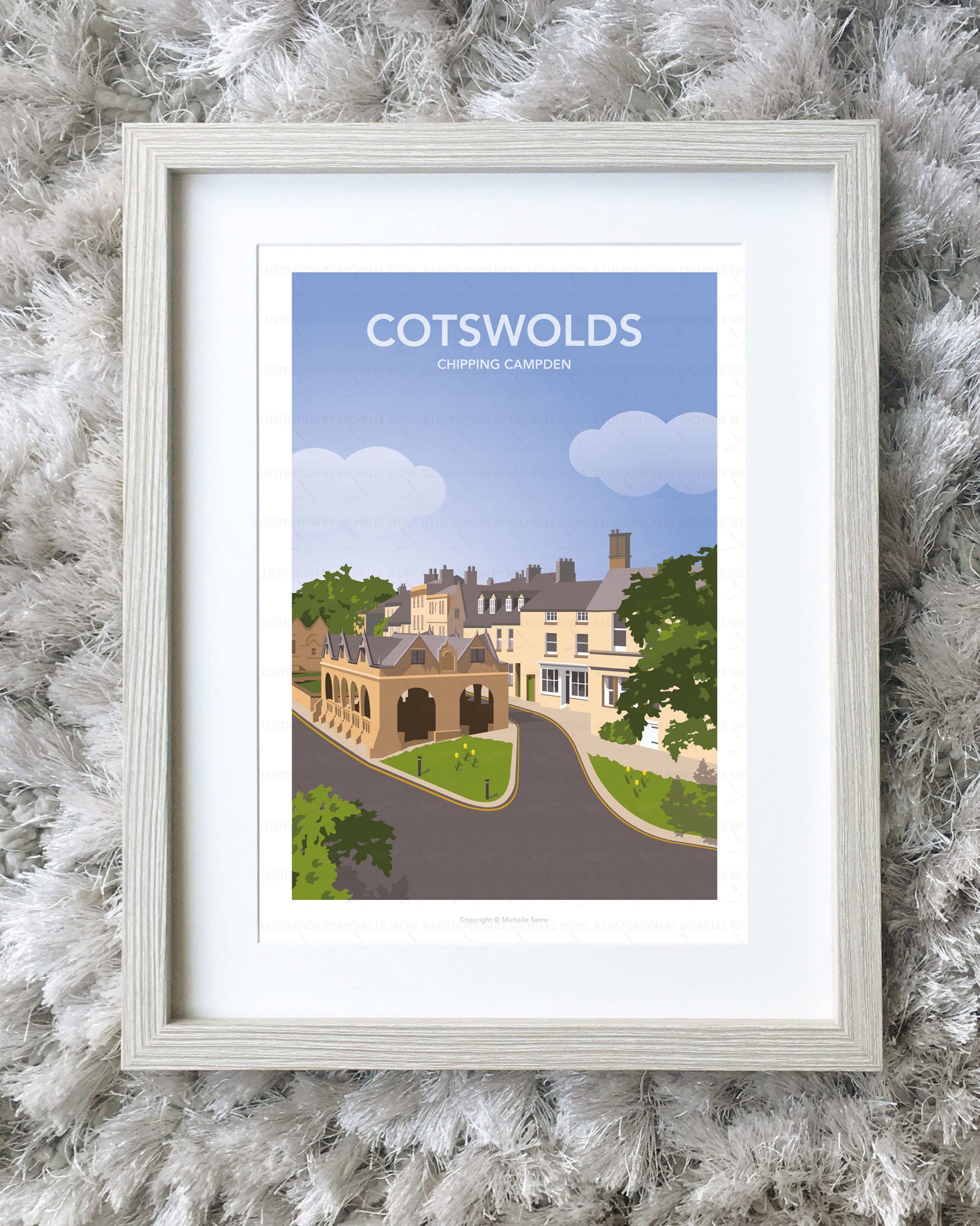 Illustrated Travel poster of Chipping Campden | Cotswolds - Image 2