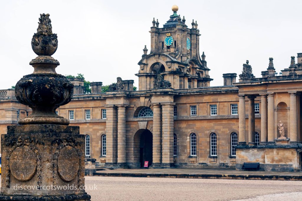 Inside the courtyard at Blenheim Palace