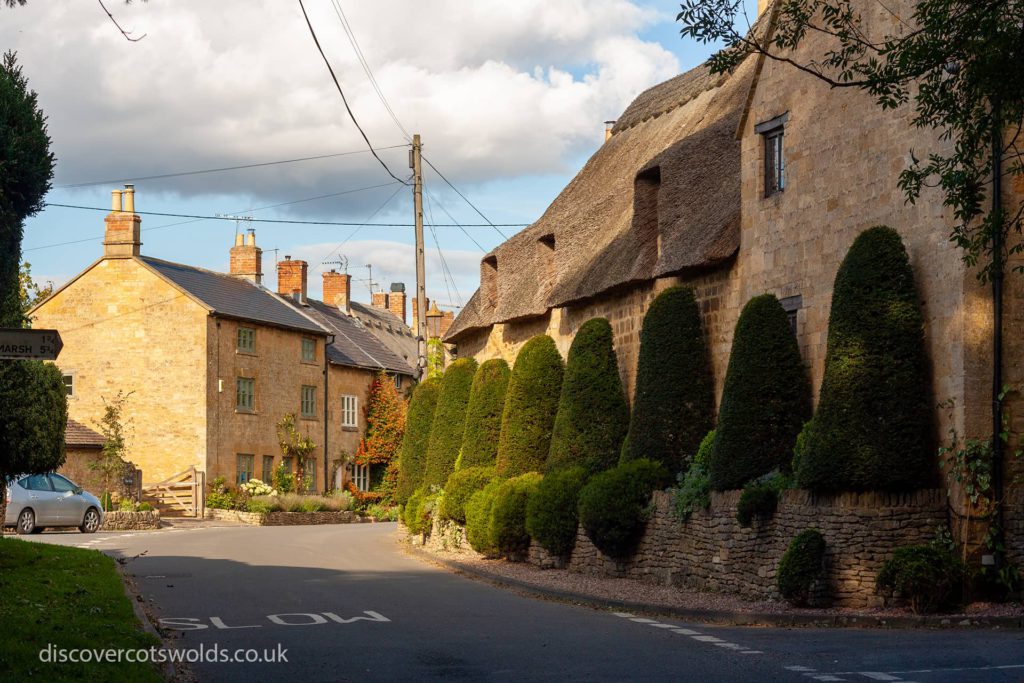 Houses in Broad Campden on a sunny day