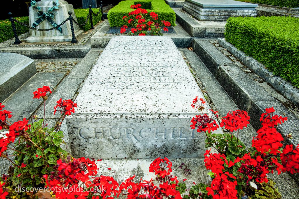 The grave of Sir Winston Churchill in Bladon