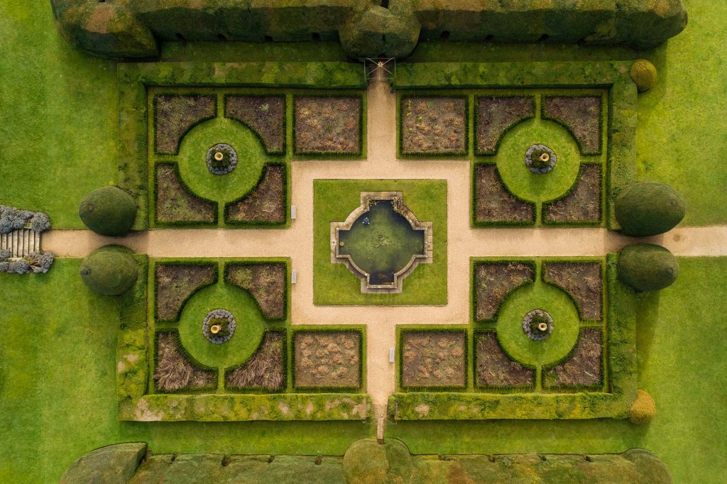 Partere garden in the grounds of Sudeley Castle